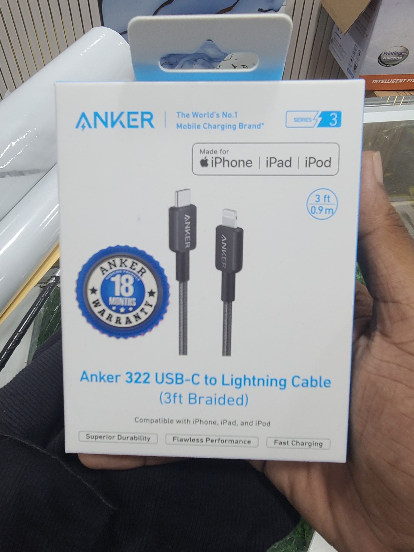 ANKER A81B5H11 322 C TO LIGHTING BRAIDED CABLE